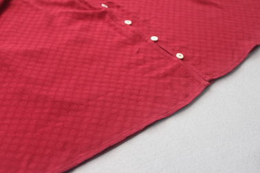 Red Color Square Neckline Blouse Casual Loose Style With Customized Service