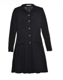 Fashion Style V Neck Long Sleeve Women's Blazer Dresses With Buttons In Front